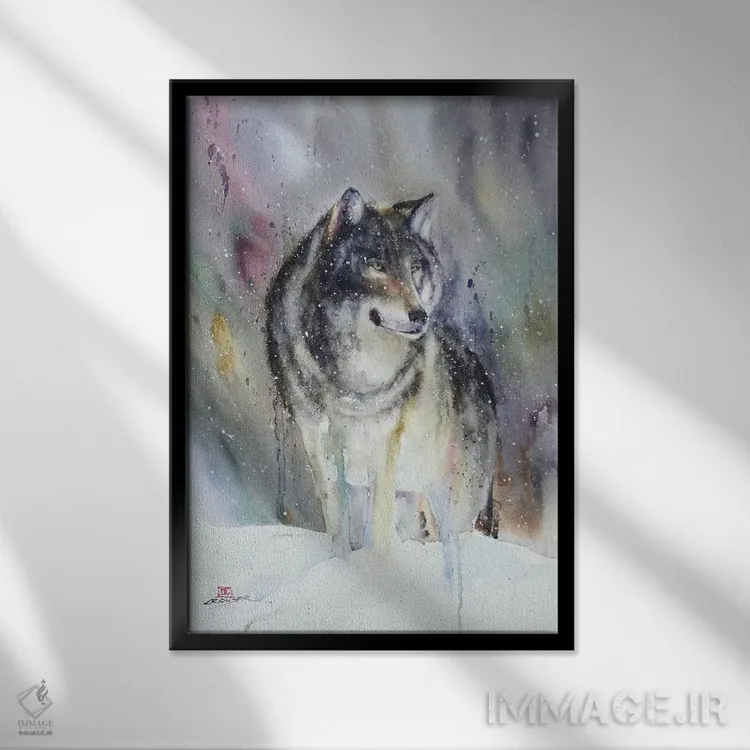 تابلو دکوراتیو آلفا اثر باور کراوزر - نمای قابدار مشکی