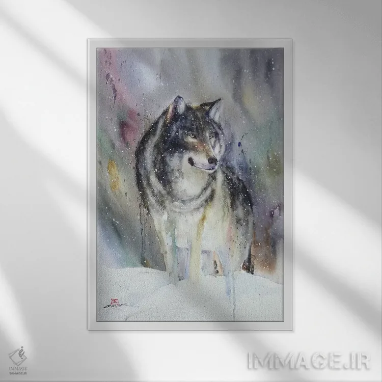 تابلو دکوراتیو آلفا اثر باور کراوزر - نمای قابدار سفید