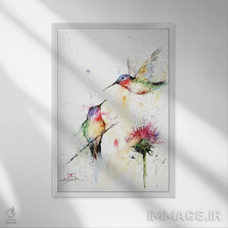 تابلو دکوراتیو ایستادن کوتاه اثر باور کراوزر - نمای قابدار سفید