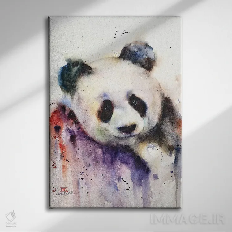 تابلو دکوراتیو پاندا اثر باور کراوزر - نمای روبهرو روی دیوار