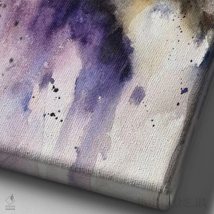 تابلو دکوراتیو پاندا اثر باور کراوزر - نمای نزدیک بافت بوم