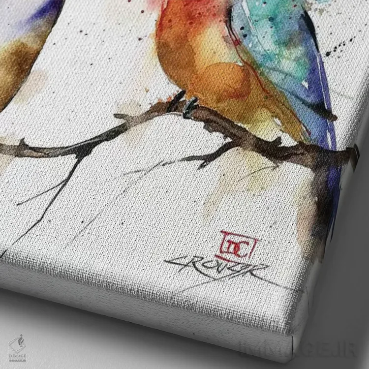 تابلو دکوراتیو گردهمایی اثر باور کراوزر - نمای نزدیک بافت بوم