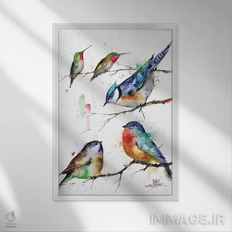 تابلو دکوراتیو گردهمایی اثر باور کراوزر - نمای قابدار سفید