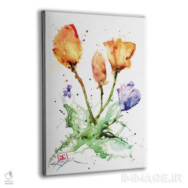 تابلو دکوراتیو گل ها اثر باور کراوزر - نمای پرسپکتیو محصول