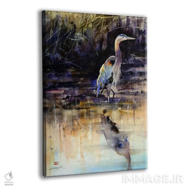 تابلو دکوراتیو حواصیل اثر باور کراوزر - نمای پرسپکتیو محصول