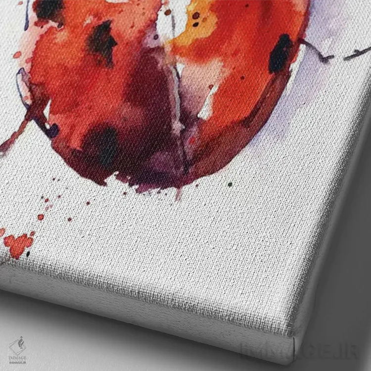 تابلو دکوراتیو کفشدوزک اثر باور کراوزر - نمای نزدیک بافت بوم