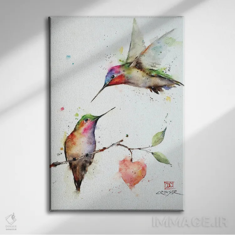 تابلو دکوراتیو عشق در هواست اثر باور کراوزر - نمای روبهرو روی دیوار