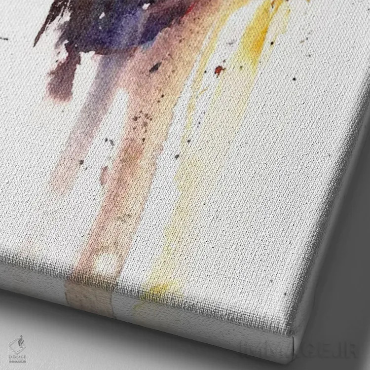 تابلو دکوراتیو پرنده سبز اثر باور کراوزر - نمای نزدیک بافت بوم
