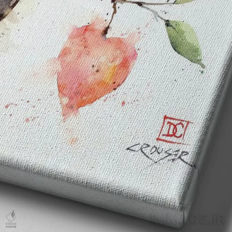 تابلو دکوراتیو عشق در هواست اثر باور کراوزر - نمای نزدیک بافت بوم