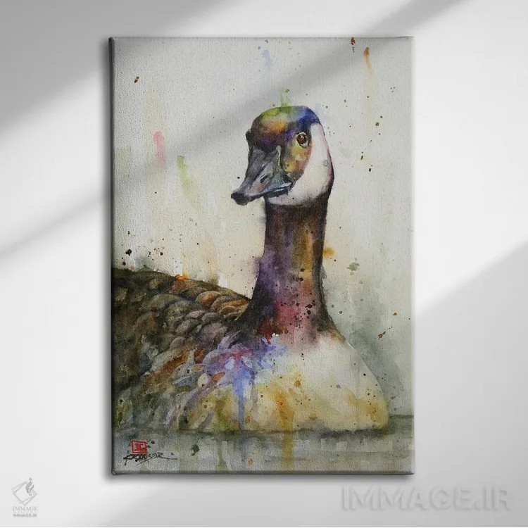 تابلو دکوراتیو غاز کانادایی اثر باور کراوزر - نمای روبهرو روی دیوار