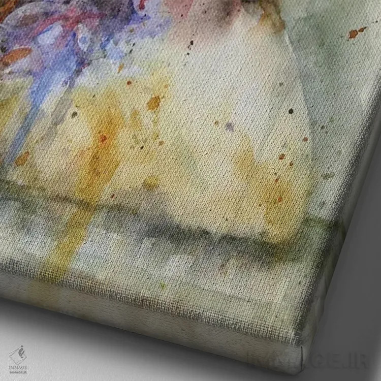 تابلو دکوراتیو غاز کانادایی اثر باور کراوزر - نمای نزدیک بافت بوم