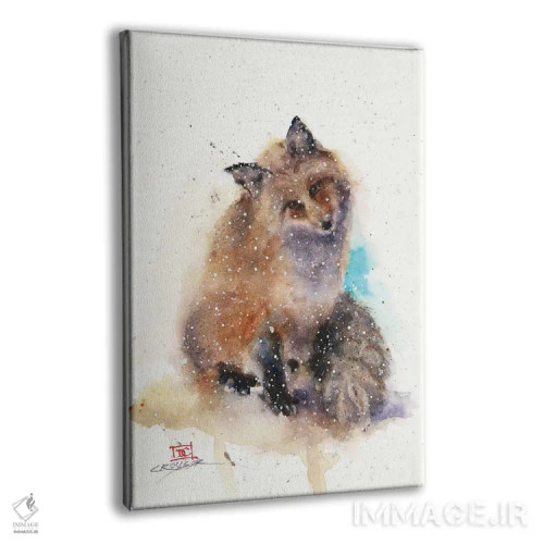 تابلو دکوراتیو روباه زمستانی اثر باور کراوزر - نمای پرسپکتیو محصول