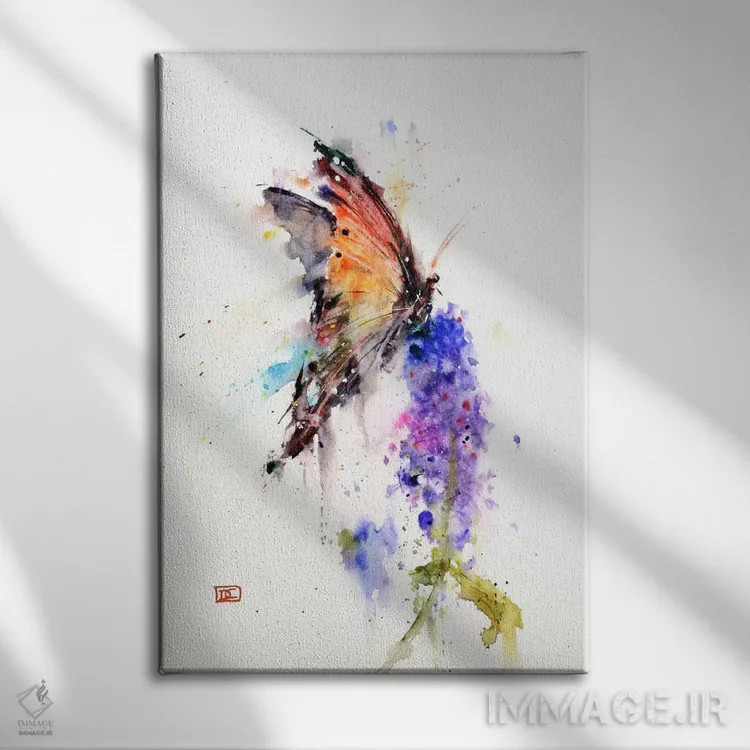 تابلو دکوراتیو پروانه II اثر باور کراوزر - نمای روبهرو روی دیوار