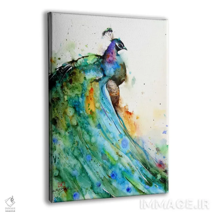 تابلو دکوراتیو طاووس اثر باور کراوزر - نمای پرسپکتیو محصول