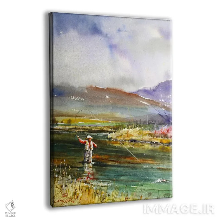 تابلو دکوراتیو ماهیگیری II اثر باور کراوزر - نمای پرسپکتیو محصول
