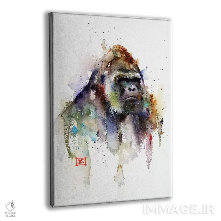 تابلو دکوراتیو گوریل اثر باور کراوزر - نمای پرسپکتیو محصول