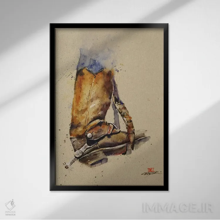 تابلو دکوراتیو جاده دعوت می کند اثر باور کراوزر - نمای قابدار مشکی