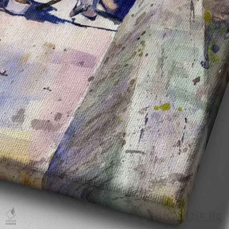 تابلو دکوراتیو دوستی واقعی اثر باور کراوزر - نمای نزدیک بافت بوم