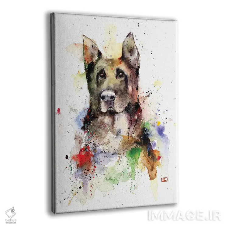 تابلو دکوراتیو سگ ژرمن شپرد اثر باور کراوزر - نمای پرسپکتیو محصول