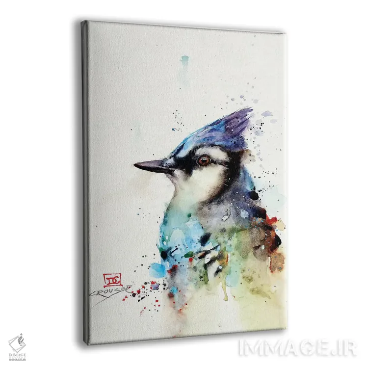 تابلو دکوراتیو جیجاق آبی II اثر باور کراوزر - نمای پرسپکتیو محصول