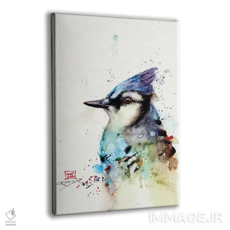 تابلو دکوراتیو جیجاق آبی II اثر باور کراوزر - نمای پرسپکتیو محصول