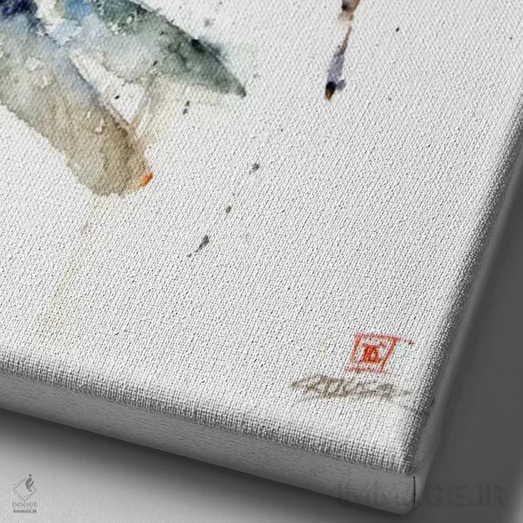 تابلو دکوراتیو سنجاقک ها اثر باور کراوزر - نمای نزدیک بافت بوم