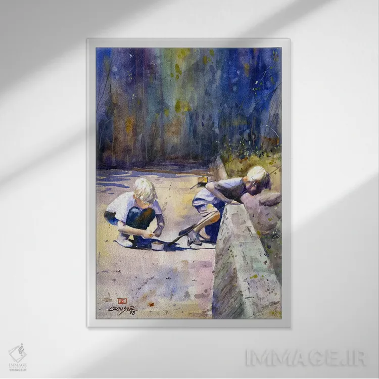تابلو دکوراتیو دوستی واقعی اثر باور کراوزر - نمای قابدار سفید