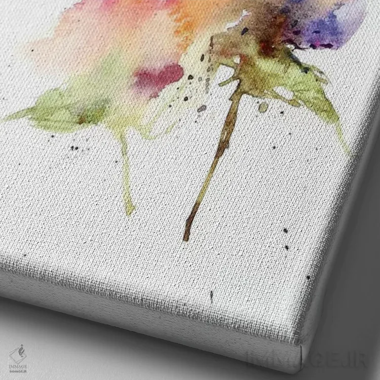 تابلو دکوراتیو گفت وگوی علف دم گربه ای اثر باور کراوزر - نمای نزدیک بافت بوم