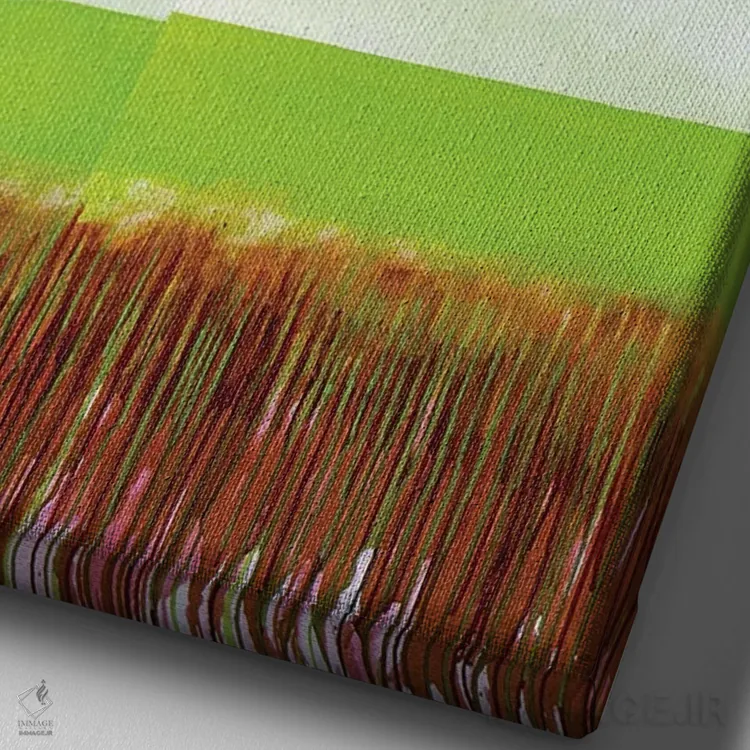 تابلو انتزاعی ساحل اثر دنیلا کارلتی - نمای نزدیک بافت بوم