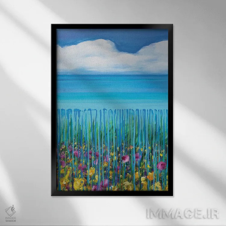 تابلو انتزاعی مد بالا II اثر دنیلا کارلتی - نمای قابدار مشکی