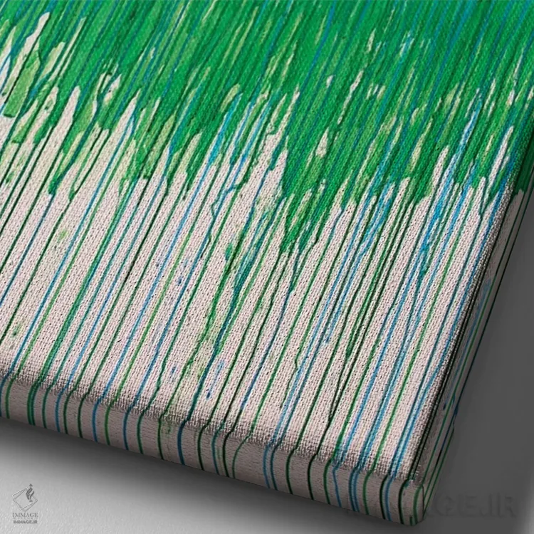 تابلو انتزاعی ساحل I اثر دنیلا کارلتی - نمای نزدیک بافت بوم