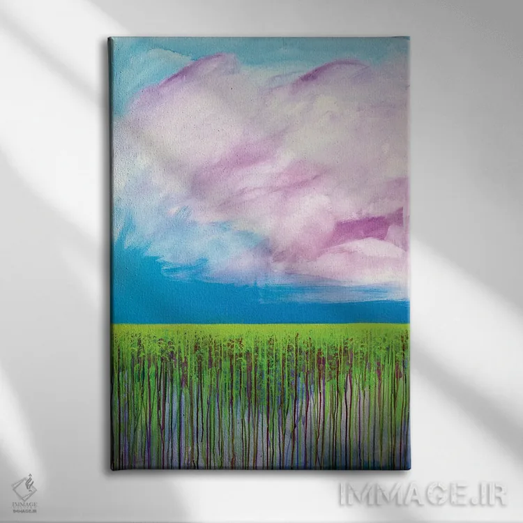 تابلو انتزاعی نفس اثر دنیلا کارلتی - نمای روبهرو روی دیوار