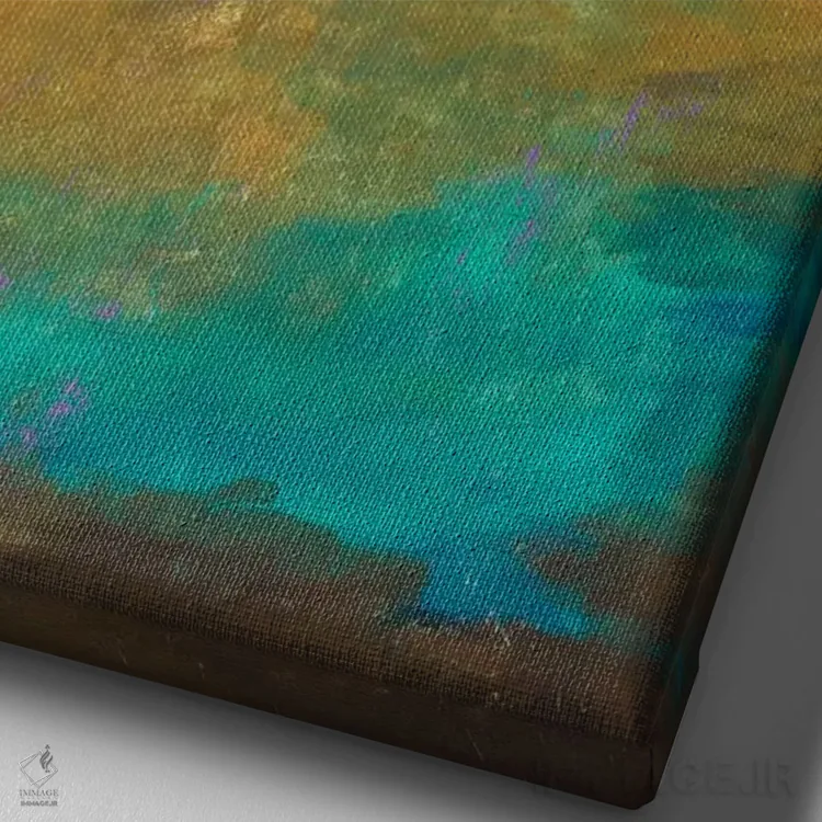 تابلو انتزاعی ریشه دار ۱ اثر باورا دارگو - نمای نزدیک بافت بوم