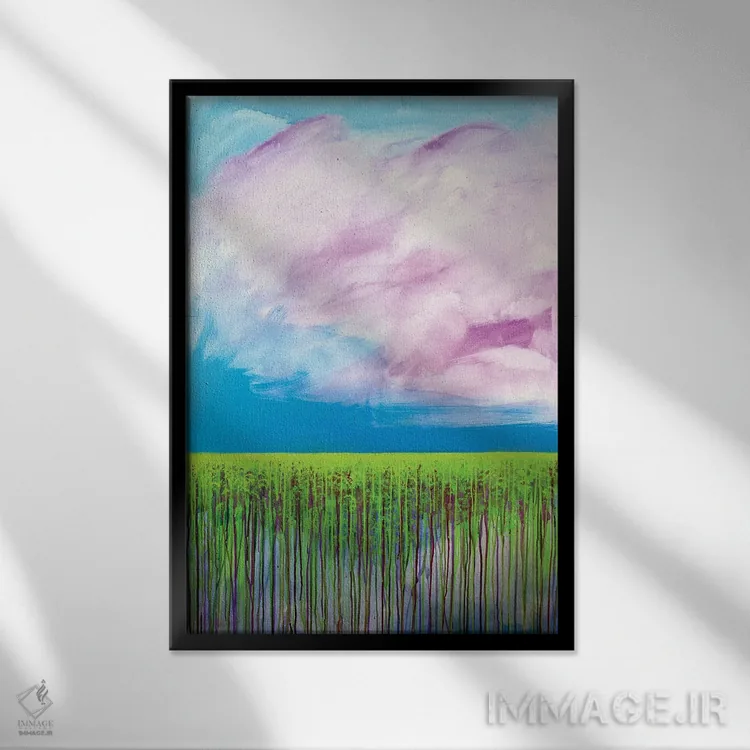 تابلو انتزاعی نفس اثر دنیلا کارلتی - نمای قابدار مشکی