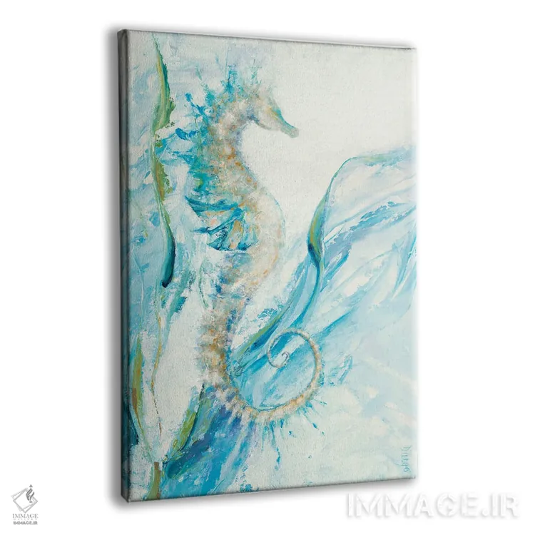 تابلو دکوراتیو اسبی دریایی جدید اثر باورا دارگو - نمای پرسپکتیو محصول
