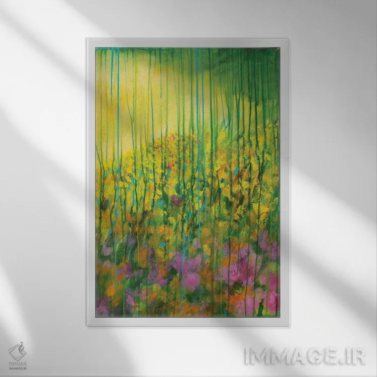 تابلو انتزاعی باغ وحشی II، ۲۰۲۱ اثر دنیلا کارلتی - نمای قابدار سفید