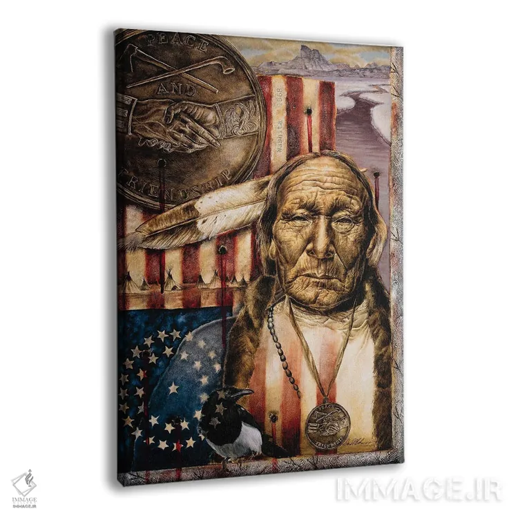 تابلو دکوراتیو وقتی رنگ ها جاری می شوند II اثر دیوید بهرنس - نمای پرسپکتیو محصول