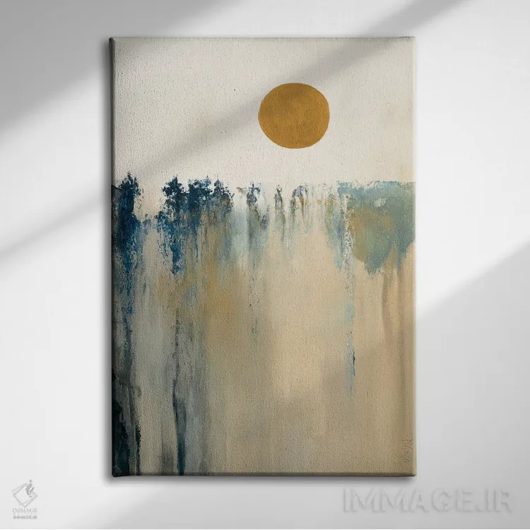 تابلو مینیمال تعادل اثر باورا دارگو - نمای روبهرو روی دیوار