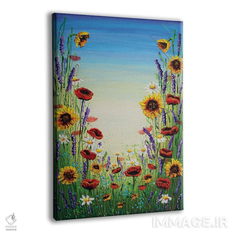 تابلو دکوراتیو سمفونی گل های وحشی اثر آماندا داگ - نمای پرسپکتیو محصول