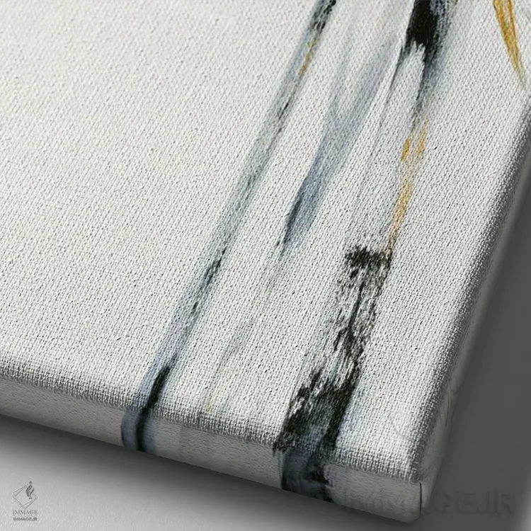 تابلو دکوراتیو انسو سیاه اثر باورا دارگو - نمای نزدیک بافت بوم