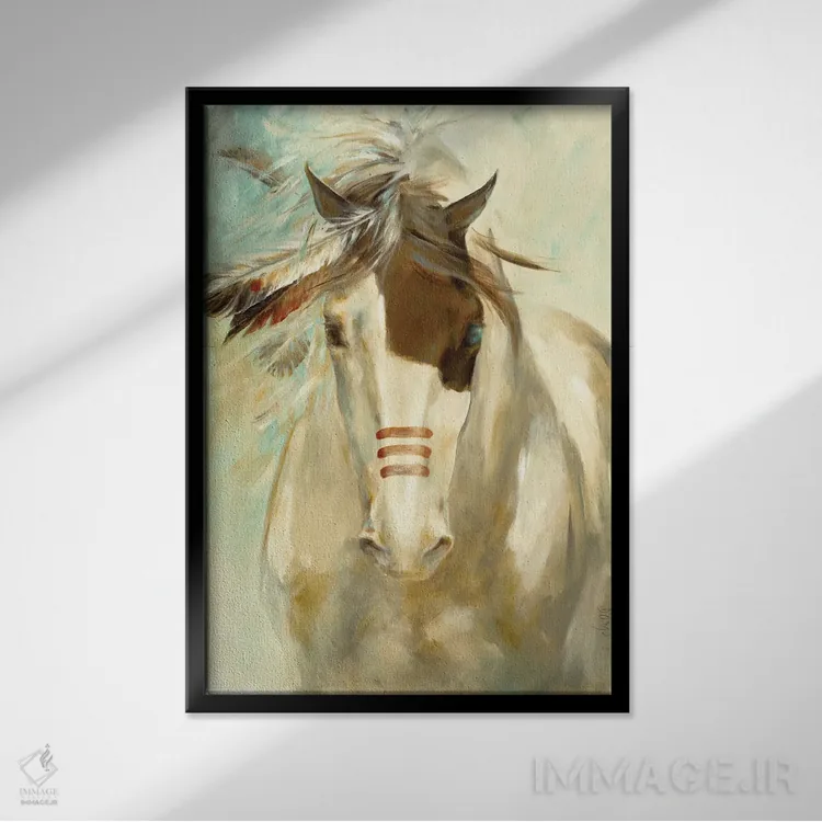 تابلو دکوراتیو جنگجو اثر باورا دارگو - نمای قابدار مشکی