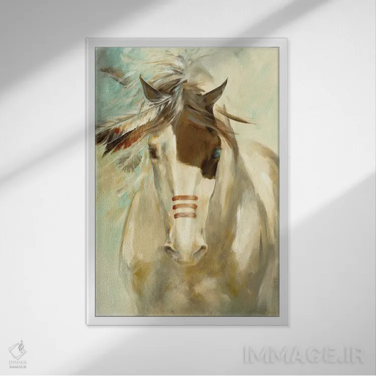 تابلو دکوراتیو جنگجو اثر باورا دارگو - نمای قابدار سفید