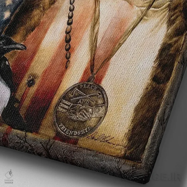 تابلو دکوراتیو وقتی رنگ ها جاری می شوند II اثر دیوید بهرنس - نمای نزدیک بافت بوم