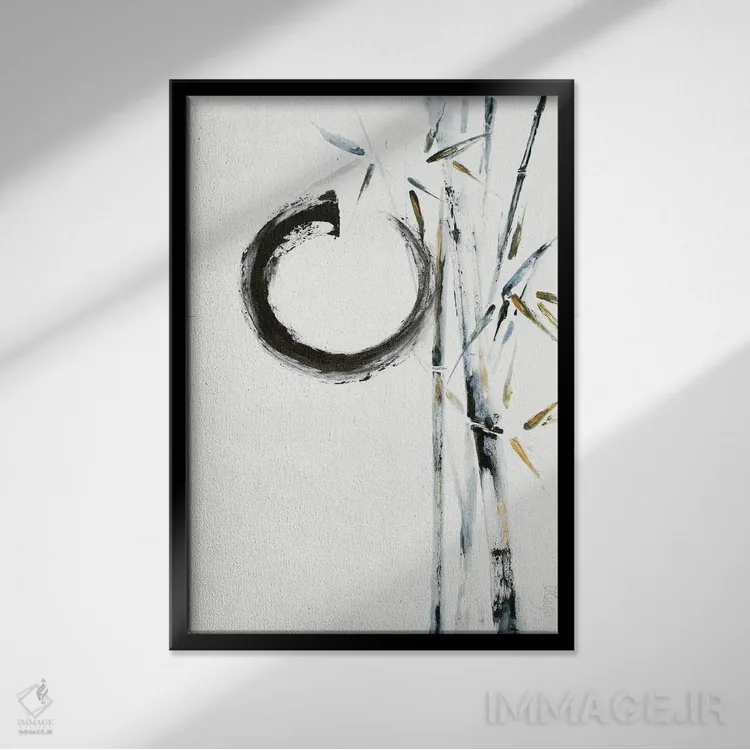 تابلو دکوراتیو انسو سیاه اثر باورا دارگو - نمای قابدار مشکی