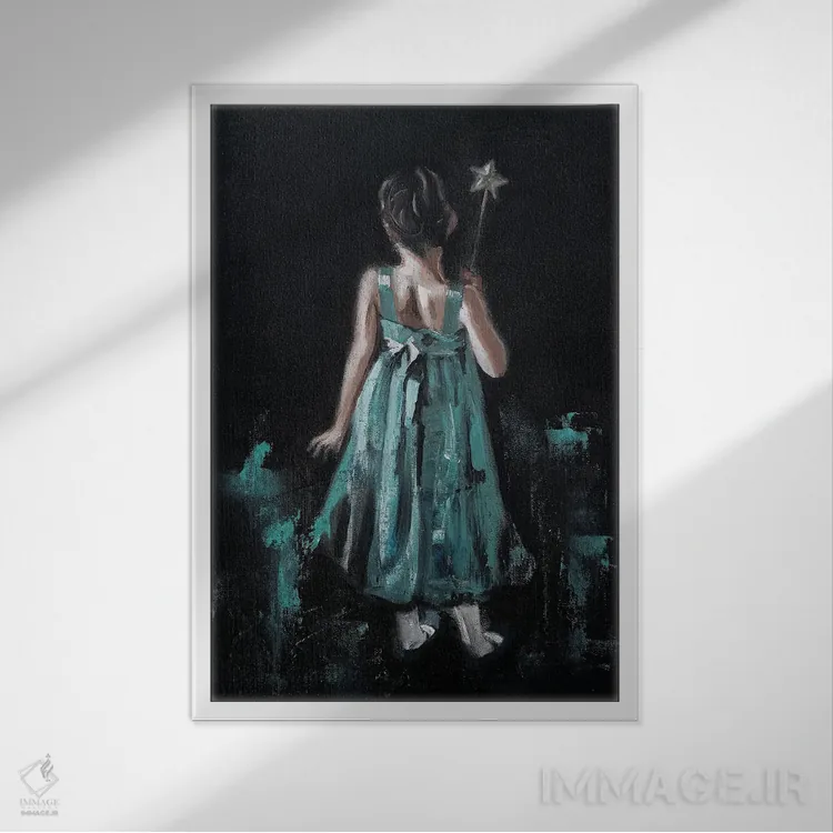 تابلو دکوراتیو لولا اثر درو دارسی - نمای قابدار سفید