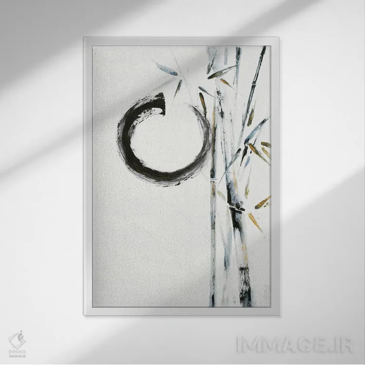 تابلو دکوراتیو انسو سیاه اثر باورا دارگو - نمای قابدار سفید