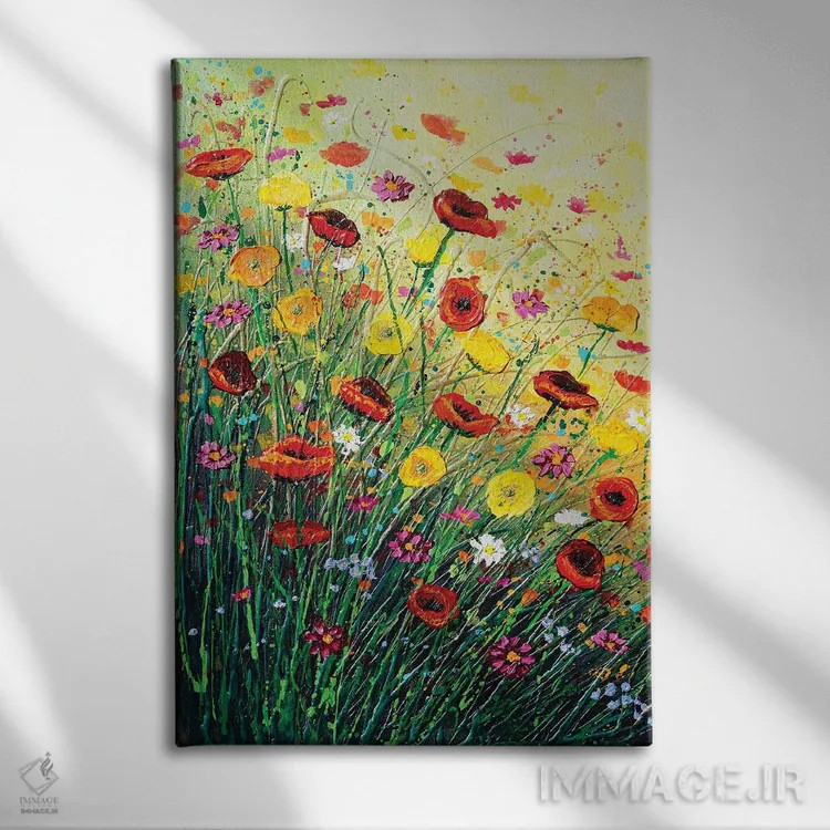 تابلو دکوراتیو شکوفه شادی اثر آماندا داگ - نمای روبهرو روی دیوار