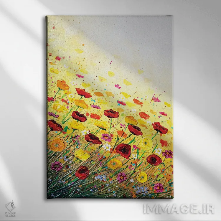 تابلو دکوراتیو شکوفه شادی اثر آماندا داگ - نمای روبهرو روی دیوار