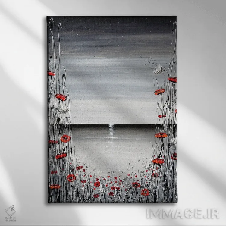 تابلو دکوراتیو شب مهتابی اثر آماندا داگ - نمای روبهرو روی دیوار