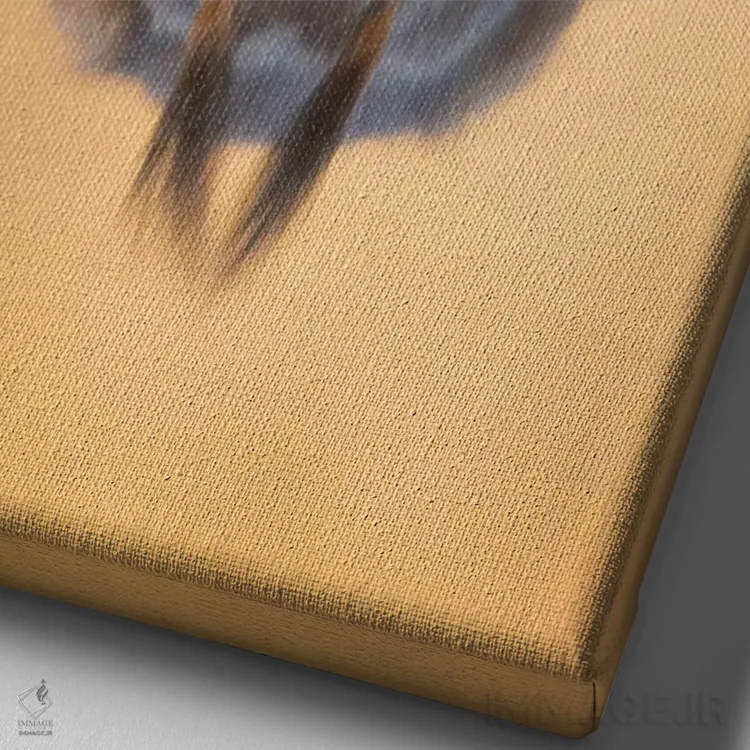 تابلو دکوراتیو سنجاب قرمز تشنه اثر دیک ون دوین - نمای نزدیک بافت بوم